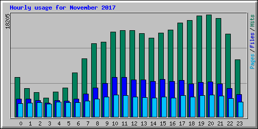 Hourly usage for November 2017