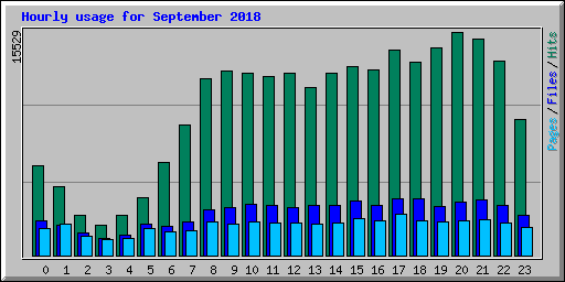 Hourly usage for September 2018