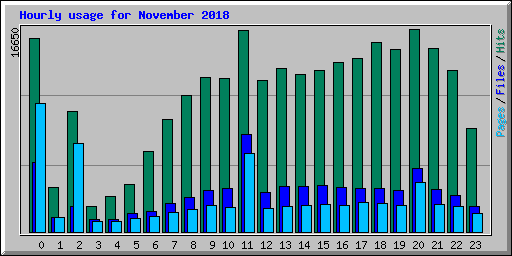 Hourly usage for November 2018