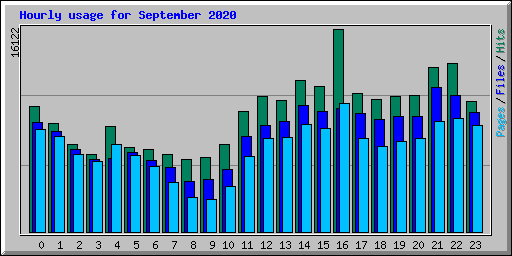 Hourly usage for September 2020