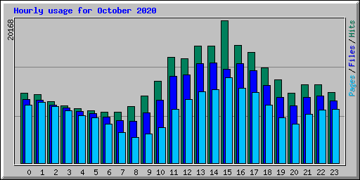 Hourly usage for October 2020