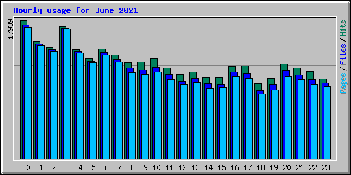 Hourly usage for June 2021